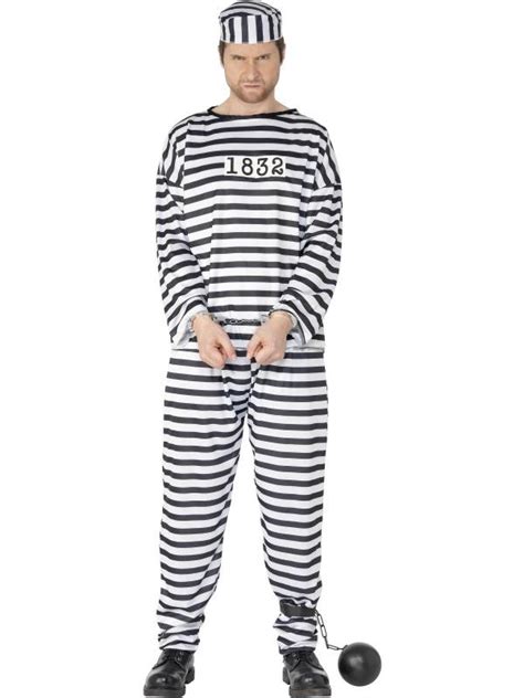 Convict Prisoner Orange Prison Break Boiler Suit Fancy Dress Costume