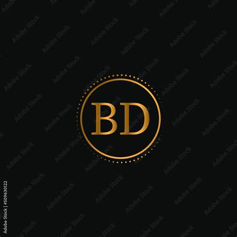 Bd Letter Design For Logo And Icon Bd Monogram Logo Vector Illustration