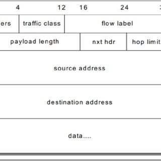 IPv6 header format In Figure 1-1 the ipv6 packet format fields as :... | Download Scientific Diagram