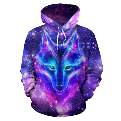 Galaxy Wolf Hoodie - Luvlavie