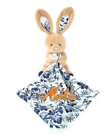 Pantin lapin marine Bohaime personnalisé Cadeau de naissance D C