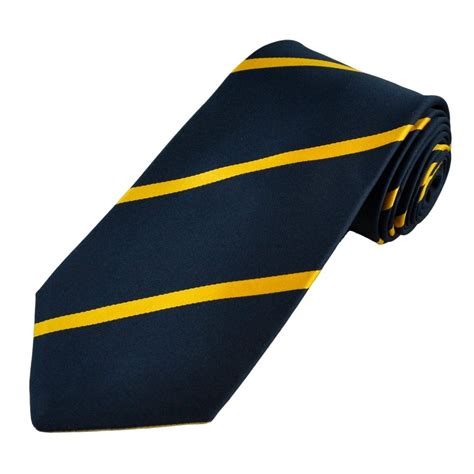 Navy Blue Gold Striped Men S Tie From Ties Planet UK