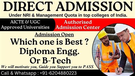 Which One Is Best Diploma Engg Or B Tech Direct Admission In Aicte