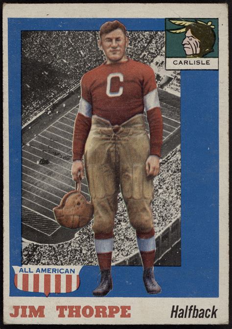 Jim Thorpe Football Card, c.1910 | Carlisle Indian School Digital Resource Center