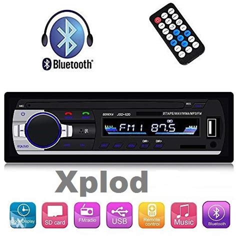 Auto Radio Xplod Bluetooth USB AUX SD CD DVD MC Radio Player Za