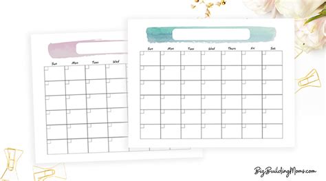 Blank Planning Calendar - Free Content Calendar Template To Print