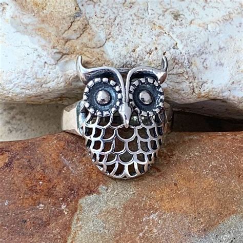 Sterling Silver Owl Ring GLE Good Living Essentials