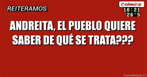 Andreita El Pueblo Quiere Saber De Qu Se Trata Placas Rojas Tv