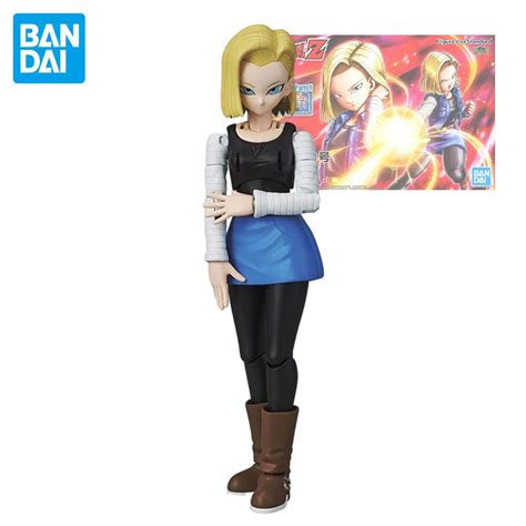 Original Bandai Figure Rise Dragon Ball Z Android 18 Lazuli Remake Model Suit Anime Action