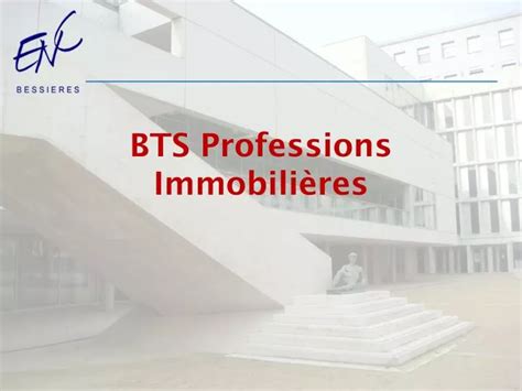 PPT BTS Professions Immobilières PowerPoint Presentation free