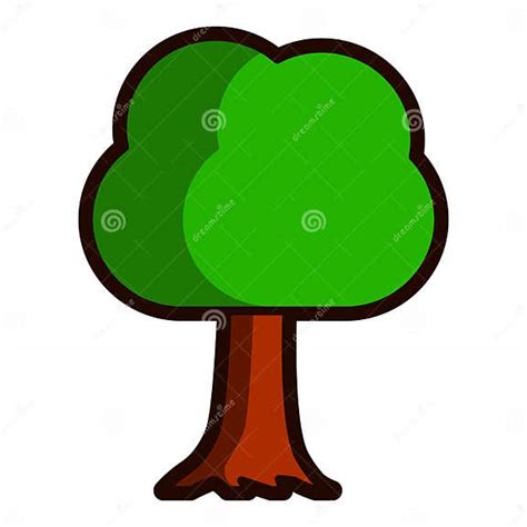 Cartoon Tree Stock Vector Illustration Of Flat Simple 257531744