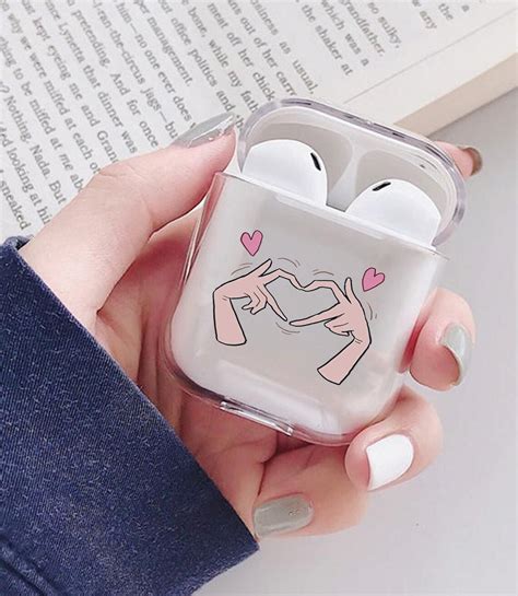 Heart Shaped Fingers Airpods Case Heart Shaped Airpod Heart Etsy