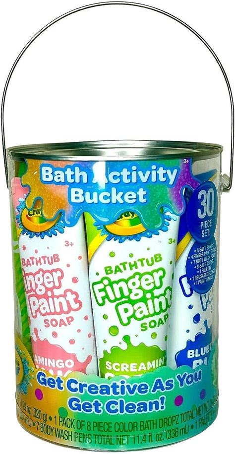 Crayola Bath Time Activity Bucket 30 Piece Bath Playtime