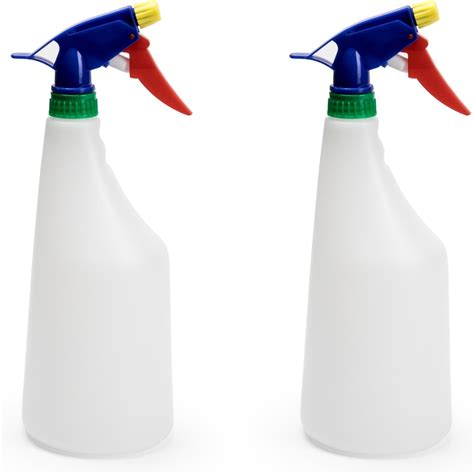 2x Waterverstuivers Spuitflessen Wit 1 Liter 28 Cm Plantenspuiten