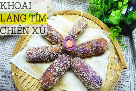 Cách làm khoai lang tím chiên xù giòn ngon tại nhà