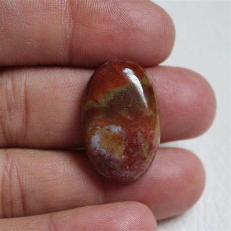 Gorgeous Natural Red Moss Agate Gemstone Top Designer Etsy