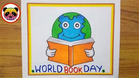 World Book Day Drawing World Book Day Poster Drawing Reading Day