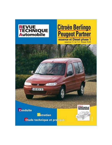 Revue Technique Citroen Peugeot Berlingo Partner I Tu Et Xud