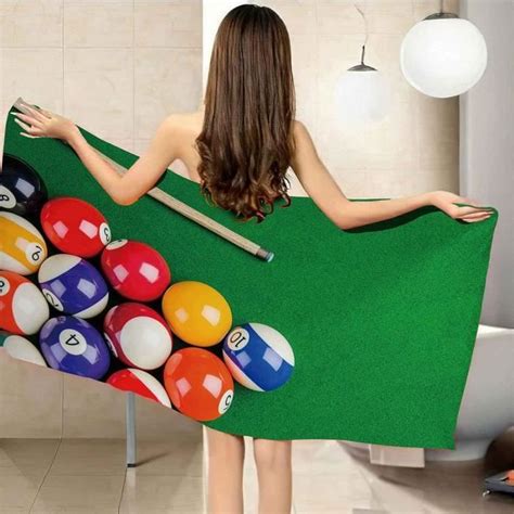 Serviette De Plage D Billard Color Anti Sable Microfibre Homme Femme