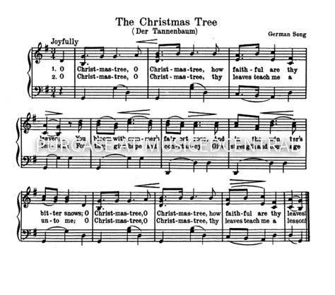 O Christmas Tree O Tannenbaum Christmas Carol Piano Sheet Music Downloadable Printable Pdf Etsy