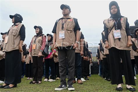 Apel Siaga Pemungutan Dan Perhitungan Suara ANTARA Foto