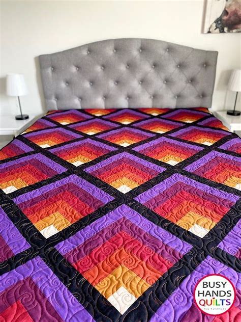 Waterfall Ii Fire Throw Quilt In Solids By Deanna In 2024 Quilting Designs Patterns Quilts