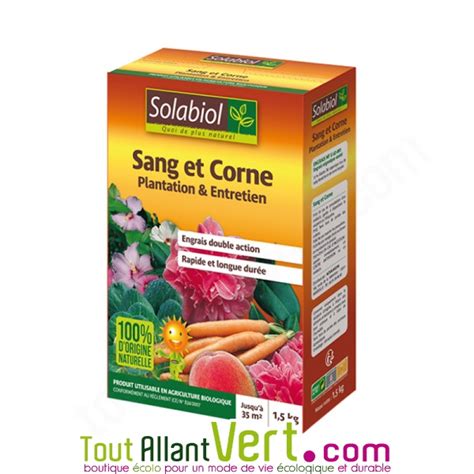 Solabiol Sang séché et Corne engrais complet au jardin bio