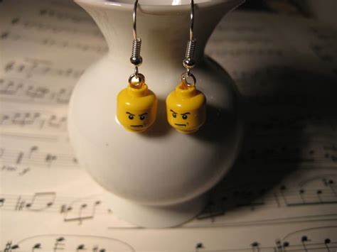 Lego Head Dangle Earrings Novelty Jewellery