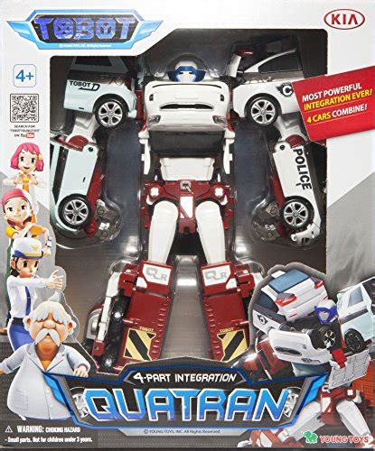 Tobot Youngtoys Quatran, Car Transforming Robot Car to Robot Animation ...