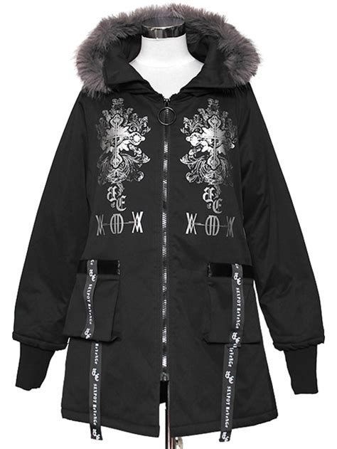 Cdjapan High Neck Hood Black Rock Coat L Sb Sex Pot