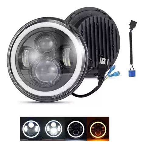 Faro Led Ojo Angel Pulgadas Daymaker Moto Harley Mercadolibre