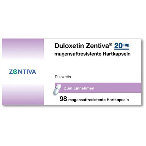 Duloxetin Zentiva Mg St Mit Dem E Rezept Kaufen Shop Apotheke