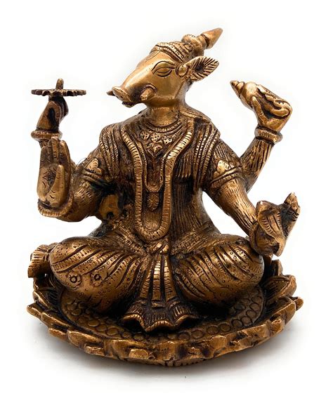 Buy South Indian Arts Brass Varaha Idol Bhudevi Varaha Avatar