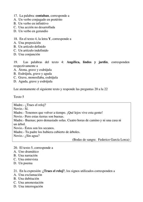 Prueba Diagnostico Lenguaje Cuarto Basico Con Soluciones Categorizadas