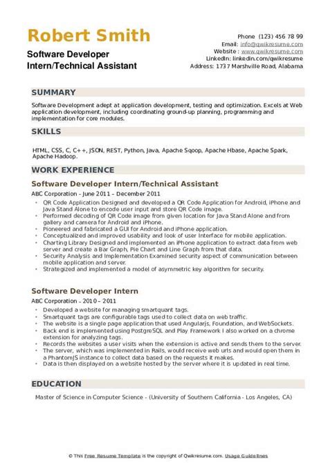 Web Developer Software Developer Resume Sample Best Of Document Template