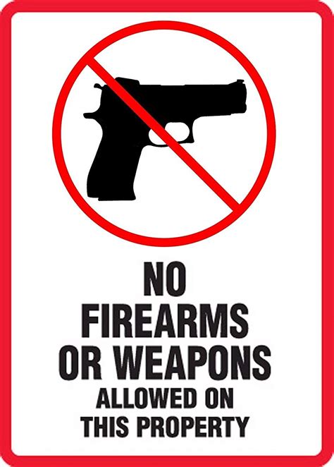 No Weapons Allowed Sign Printable