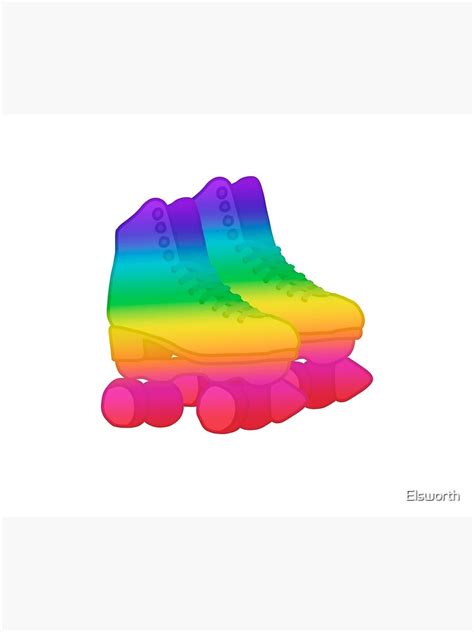 "Rainbow Roller Skates" Poster for Sale by Elsworth | Redbubble