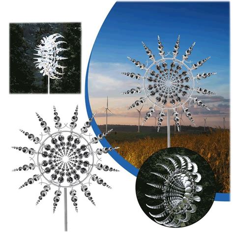 Wind Sculptures Spinners Magical Metal Windmill D Wind Kinetic