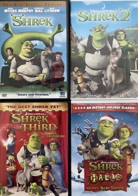 PACK DREAMWORKS SHREK Shrek 2 Shrek The Third Scared Shrekless EUR 14