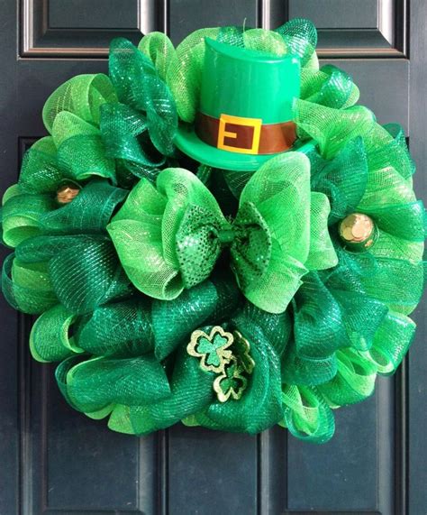 17 Best Images About St Patrick Day Deco Mesh Wreaths On Pinterest