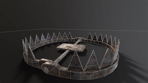 3d Open Bear Trap Turbosquid 2232004