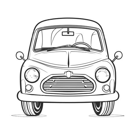 Classic Car Coloring Page Outline Sketch Drawing Vector Vintage Car