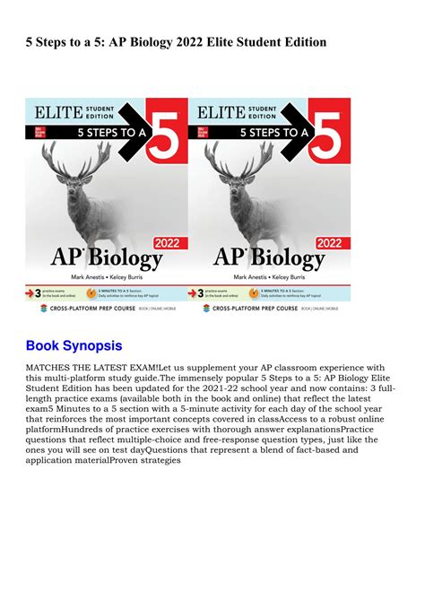 Ppt Epub 5 Steps To A 5 Ap Biology 2022 Elite Student Edition