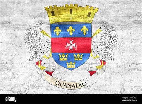 Saint Barthelemy Flag Realistic Waving Fabric Flag Stock Photo Alamy