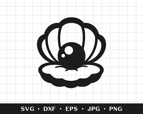 Sea Shell Svg Clam With Pearl Svg Clam Svg For Personal And