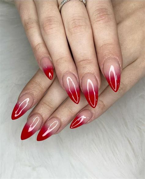 Bold Red Ombre Nail Designs For The Glossychic Ombre Nail