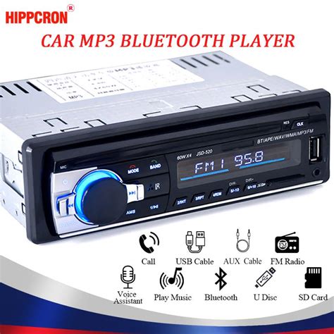 Buy Hippcron Car Radio Stereo MP3 Player Digital Bluetooth 60Wx4 FM