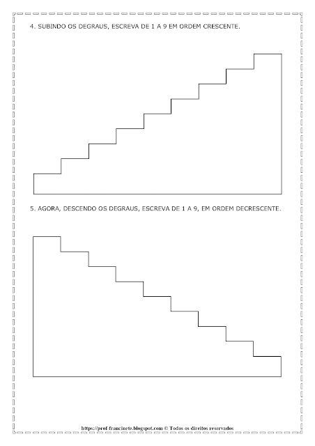 Atividades 1º e 2º ano Ordens crescente e decrescente Ordem