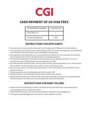 Apply For A U S Visa Receipt For Payment Pdf Cash Payment Of Us Visa