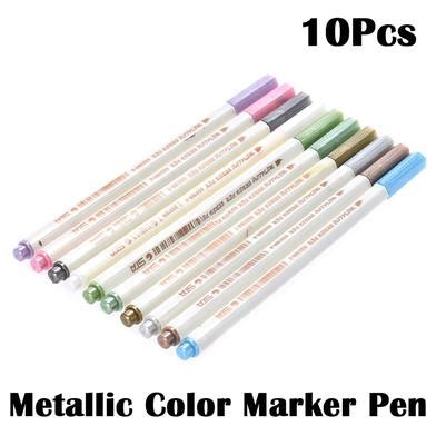 STA 6551 Metallic Color Marker Pen for Artists - 10 color,10 pcs : Non ...